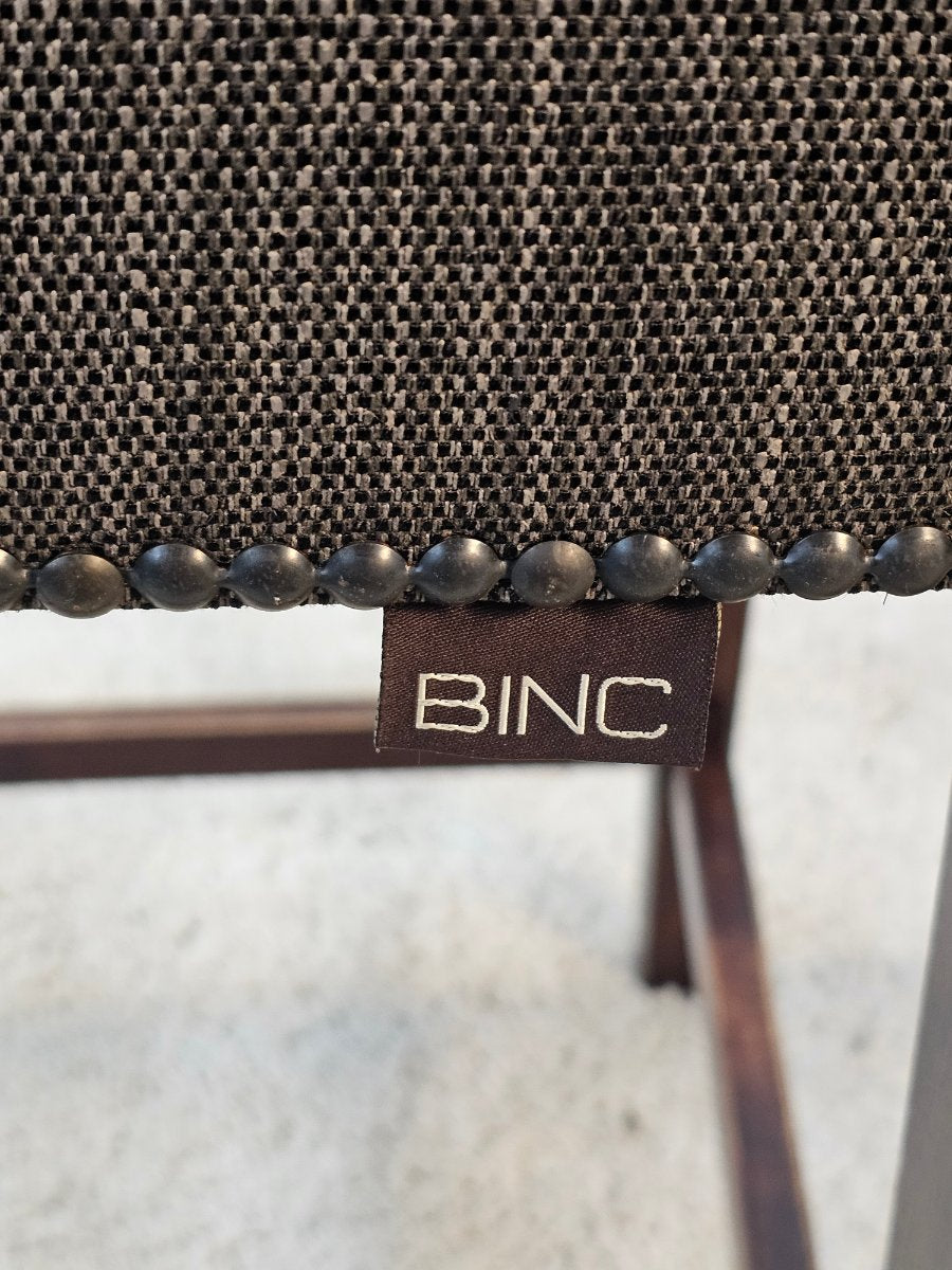 Eric Kuster "Binc" Set 5 Barkrukken Stof Grijs/Bruin