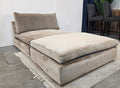 Chaise Longue Velvet Taupe - Hotel Chique