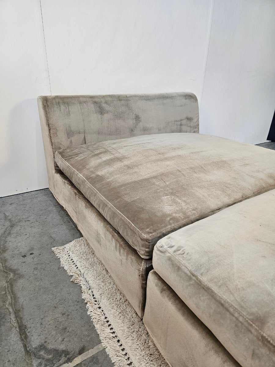 Chaise Longue Velvet Taupe - Hotel Chique