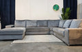Hoekbank Zilver Velvet | Ruim en Elegant - Gereinigd