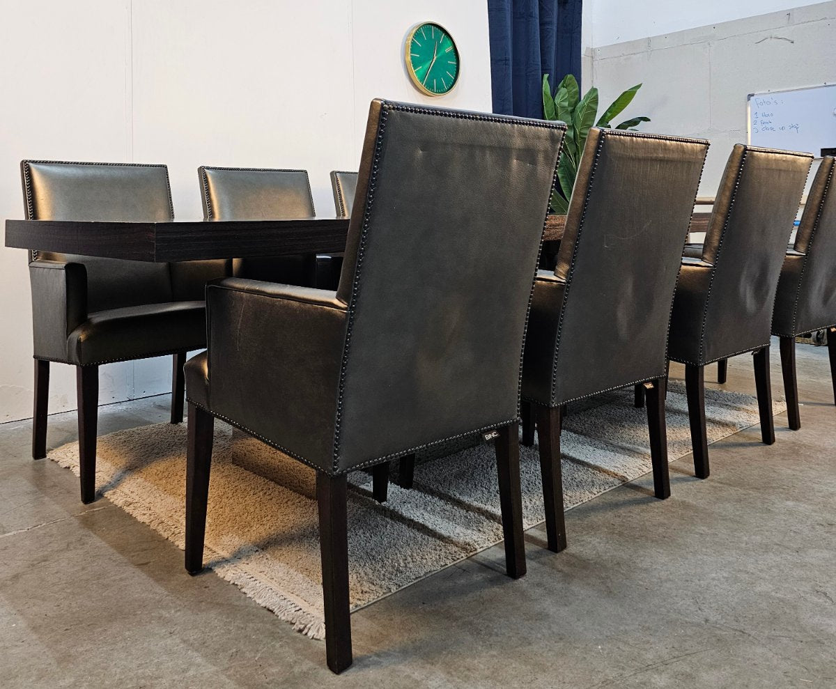 Royale Eettafel Eric Kuster Donkerbruin + Gratis Stoelen