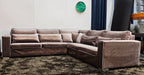 Velvet Hoekbank Bruin/Koper Vlours Hotel Chique - Kuster