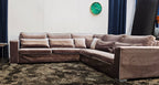 Velvet Hoekbank Bruin/Koper Vlours Hotel Chique - Kuster