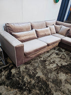 Velvet Hoekbank Bruin/Koper Vlours Hotel Chique - Kuster