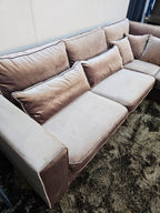 Velvet Hoekbank Bruin/Koper Vlours Hotel Chique - Kuster